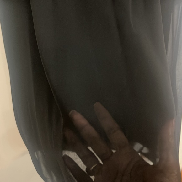 Luxology Womens Black Lace and Sheer lined three quarter sleeves Dress Size 14 - Picture 6 of 16